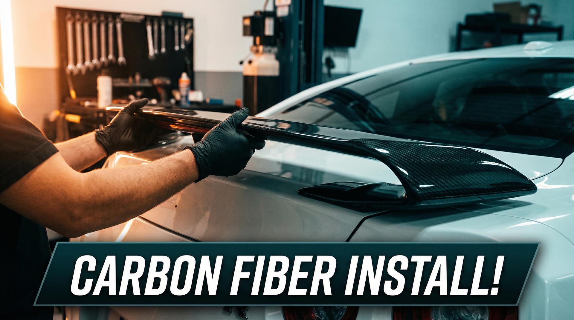 P站视频碳纤维尾翼改装视频教程